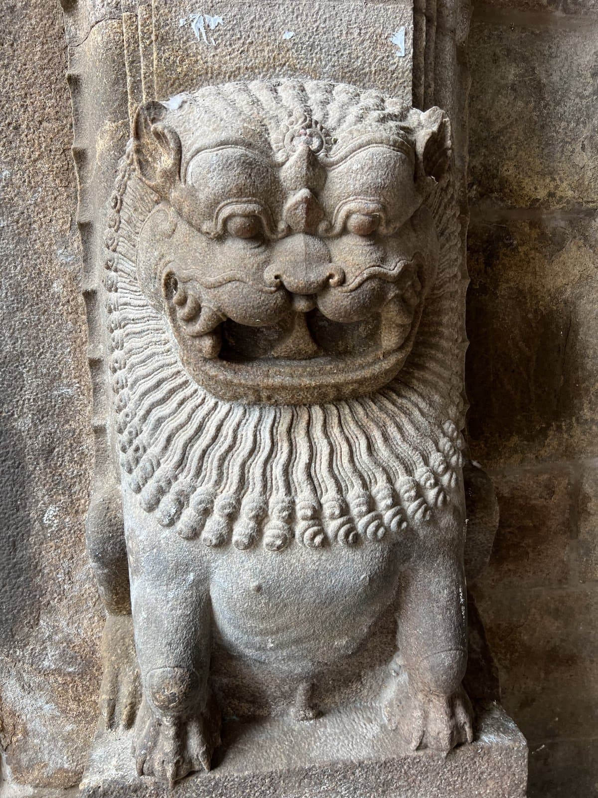 Yali carving in granite